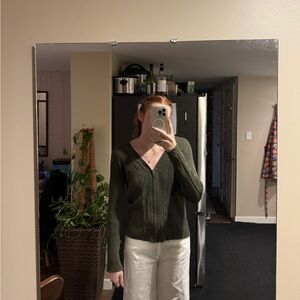 Forest green cardigan 🌲